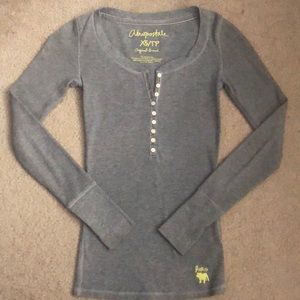 Aeropostale Gray Waffle Long Sleeve